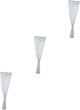 HOMSFOU 3 Peças Lanternas Decorativas Cortinas Florais Decoração De Casa Cortinas Transparentes Decoração Floral Meio Sombreamento Tule Haste Sombreamento Voile Cortina Decorativa Janela