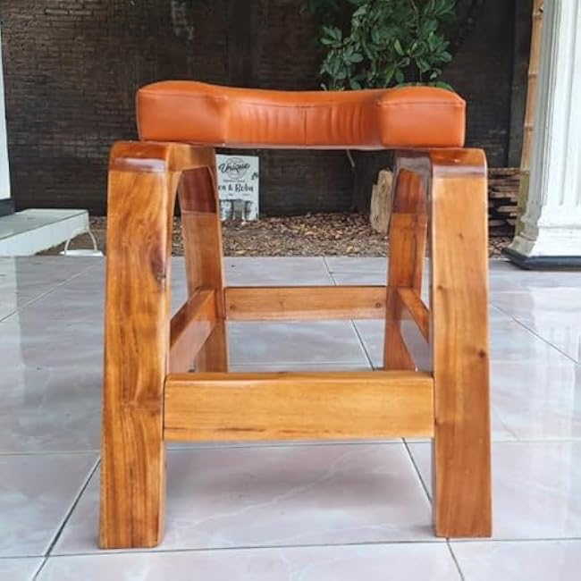 Yoga Inversion Bench ¨C Premium Mahogany Wood Headstand Bench with Strengthened Frame & Extra Crossbars | Handstand Trainer, Yoga Stool & Headstand Chair for Safe Inversions