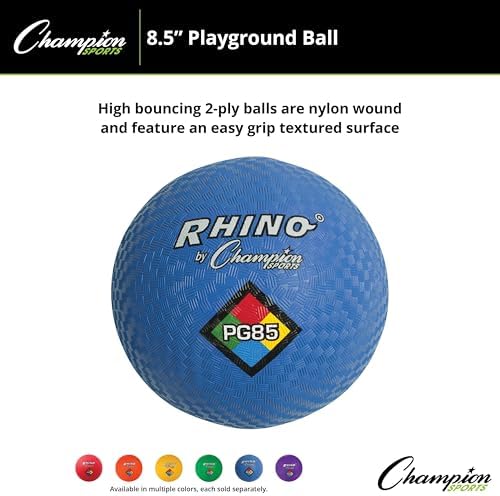 Champion Sports Rhino 플레이그라운드 볼 21.6cm(8.5인치) 깊이 - 2겹, 나일론 와운드, 블루 — 사진 3