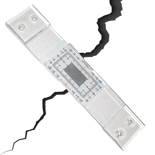 Kopinma 3Pcs Acryl Rissmonitor Rissmessgerät, Manuelles Mauerrissmessgerät, Rissüberwachungsaufzeichnung, Gebäudewand Standard Rissmonitor, Präzises Rissmessgerät-Inspektionswerkzeug