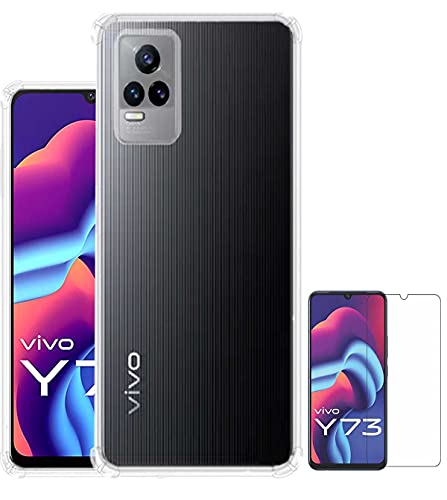 Image of Soft Flexible Silicone Back Cover Compatible with Vivo Y73, Transparent Case