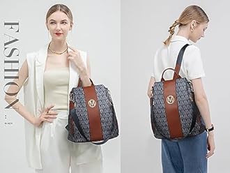 MKP COLLECTION Women Fashion Backpack Purse Multi Pockets Anti-Theft Rucksack Travel Shoulder Bag Handbag Set 2pcs