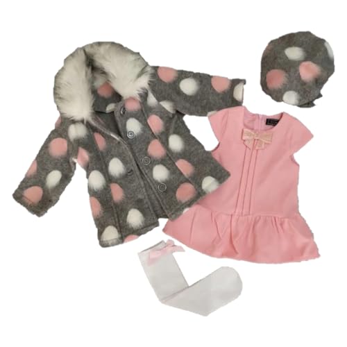Manteau à pois bébé fille ensemble élégant robe pour grandes occasions