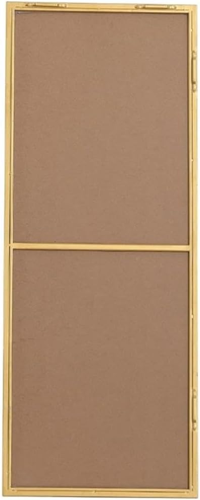 Pemberly Row 36" x 14" Contemporary Metal Frame Mirror, Brass Finish, Rectangle Wall Mirror with Beveled Glass, Vertical or Horizontal Mounting, Stylish Minimalist Design for Bathroom, Bedroom, or