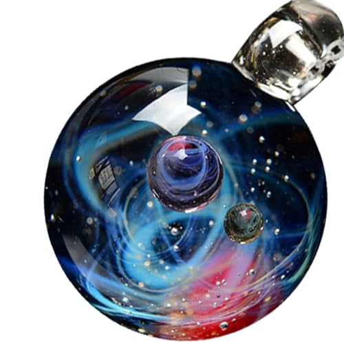 Collar Espacial de cristal cósmico con colgante de estrella de 2,2 cm