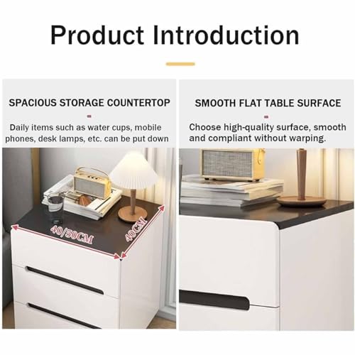 Table de chevet moderne blanche pour optimiser l'espace d'une petite chambre
