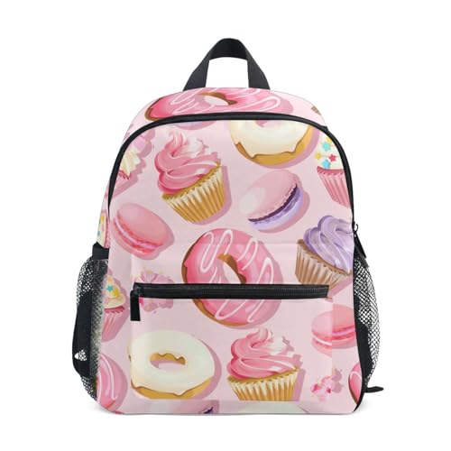 Toddler Backpack Cupcakes-donuts Print Preschool Bookbag Kindergarten School Bag, 12.6