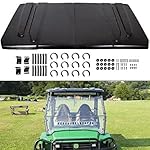 ECOTRIC-Hard-Top-Roof-Black-Plastic-Compatible-with-JD-Gator-625-825i-Yamaha-RhinoKawasaki-Mule-4010-TeryxBobcat-3400-Holland-RustlerFull-Size-Polaris-Ranger