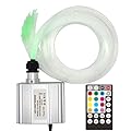 Led Twinkle Fiber Optic Lights Star Ceiling Kit Headliner 10W RGBW RF Remote 200 Strands 6.5ft/2m Optical Fiber Lights for Cars and Room