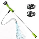 Taskstar Cordless Stick Transfer Pump for Water/Diesel, 2.2' Filter OD, 720GPH Fast Drain, Battery Powered 60-Min Runtime, 16FT Lift Head for Basement, Pool, Pond, Rain Barrels, Boat, Aquarium, RV