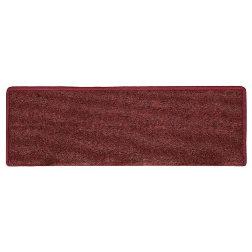 Alfombrillas para peldaños de escalera rojas pack protector textil 6