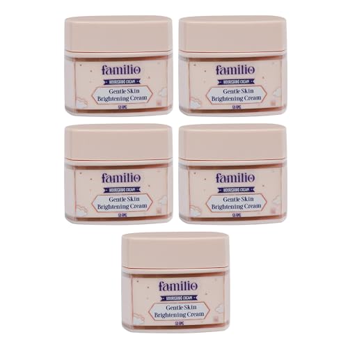 Image of Familio Gentle Skin Brightening Cream for Kids | Natural Nourishing Moisturizer with Argan Oil, Jojoba Oil & Aloe Vera | 24-Hr Hydration | Safe for All Age Groups | Paraben & Sulfate-Free | 50 g (Pack of 5)