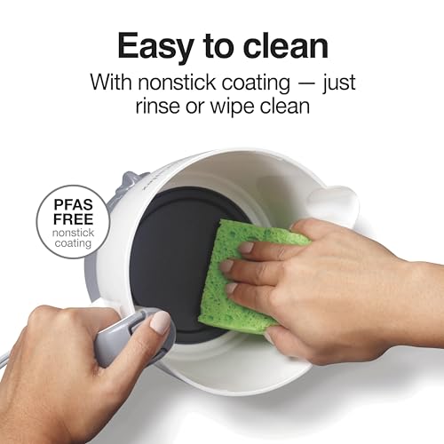 Proctor Silex 32oz Adjustable Temperature Hot Pot, Electric Kettle for Tea, Boiling Water, Cooking Ramen, Noodles and Soup, PFAS-Free Nonstick Coating, White (48507MN) - Image 5