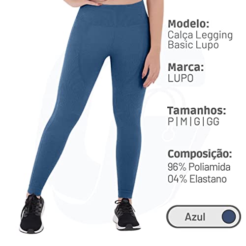 Lupo Basic, Calça Legging Feminino, Azul (Blue), M