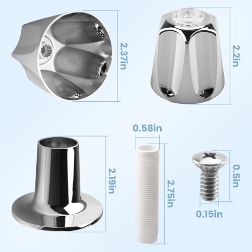 FCleap 81428 Bathtub and Shower Knobs 3 Piece Replacement Kit by FCleap - Used condition - Image 2