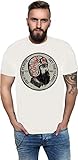 Rundhals King Kerosin Get The Classic Regular T-Shirt Weiß Hipster Oldschool Biker Motorradhelm S