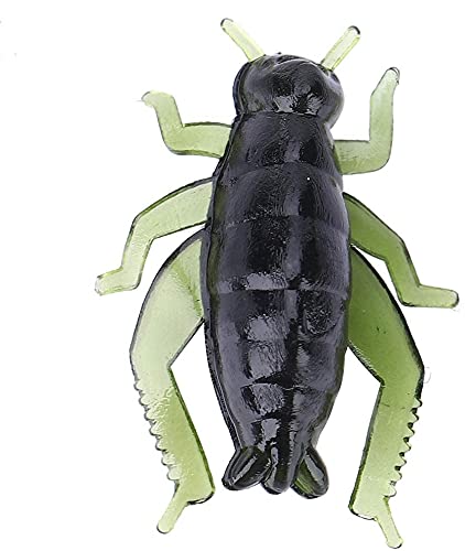 Nichhany 50 appâts de pêche PCS Faux leurre Artificiel Vert Insectes de grillon en Plastique Souple Cover