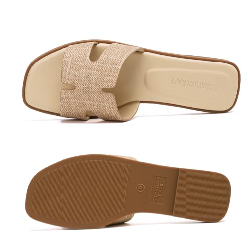 Image of Stratuxx Kaze Women's Open Toe Flat Dress Slide Sandals