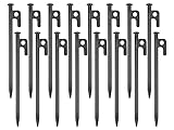 16 Pack Tent Stakes Heavy Duty Metal Tent Pegs for Camping Steel Tent Stakes 8 inch Unbreakable and Inflexible