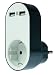 Produktbild as - Schwabe 18211 182611 Ladeadapter, Schutzkontaktsteckdose 230V/16A 2 x USB Steckplatz, Weiss