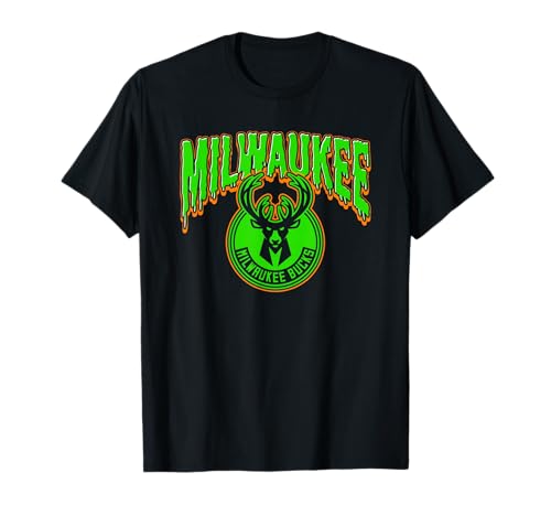NBA Milwaukee Bucks Halloween Scary Logo T-Shirt