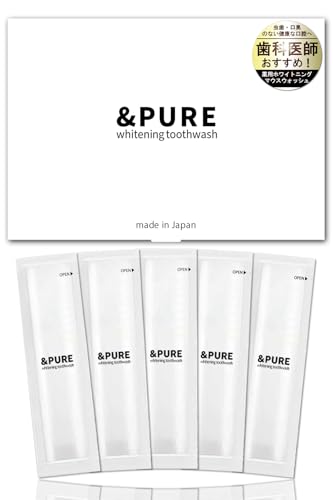 【歯科医師おすすめ＆人気雑誌掲載品】＆PURE 医薬部外品 マウスウォッシュ 個包装 口臭ケア ホワイトニング