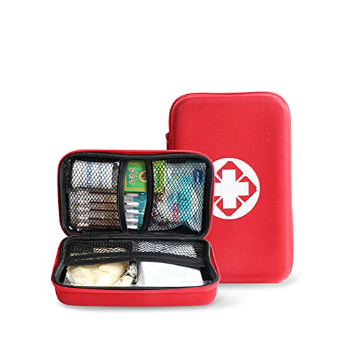 Image of CRUVURBI First Aid Emergency Kit Case Car Bike Home Office Medical Bag Portable Outdoor Travel Sports Emergency Medical Treatment Hard Cover