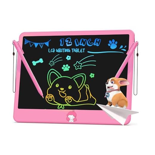 LCD Writing Tablet Board, Hockvill Toys 10 inch Colorful Doodle Drawing Tablet Pad Erasable Reusable Electronic, Toys for 3 4 5 6 7 8 Year Old Girls Boys Kids ,Toddler Educational & Learning Birthday