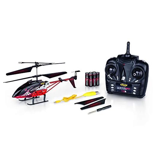 CARSON 500507134 - Metal Beast 230 2.4G 100% RTF,Ferngesteuerter Koaxial-Helikopter mit USB-Ladekabel, Flugfertiges Modell,RC Helikopter,inkl. Batterien und 2,4 GHz Fernsteuerung,100% flugfertig