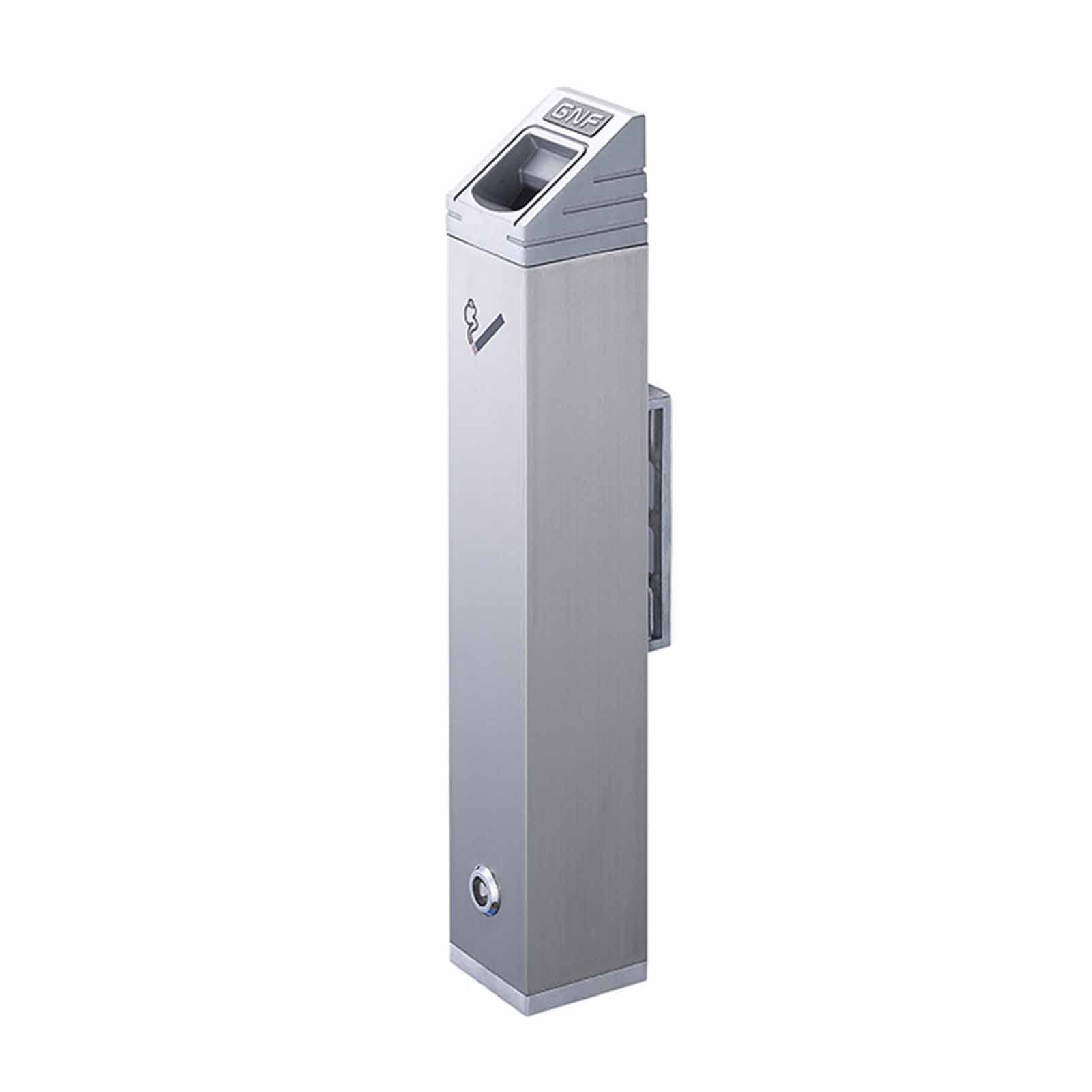 ashtray， Stainless Steel Ash Column Wall-Mounted Square Ashtray Outdoor Smoke Cigarette Butt Collector Mall Exterior Wall