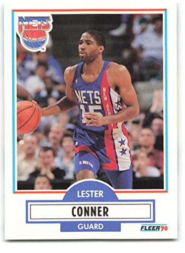 1990-91 FLEER #119 LESTER CONNER NEW JERSEY NETS BASKETBALL OFFICIAL TRADING CARD OF NBA