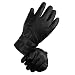LETHMIK Mens Winter PU Faux Leather Gloves Touchscreen Anti-Slip Waterproof Warm Ski Gloves Black-XL