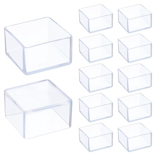 uxcell Silicone Chair Leg Floor Protectors 2 x 2 Inch Clear 12 Pcs
