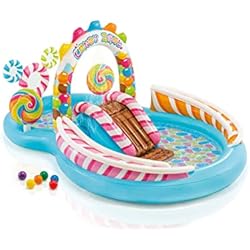 Tobogan Bebé Jardin Intex Candy Zone Inflatable Play Center, 116´´ X 75´´ X 51´´, for Ages 2+