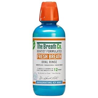 The Breath Co. Alcohol Free Mouthwash. Dentist Formulated Oral Rinse for 12 Hours of Fresh Breath, Icy Mint Flavour, 500 ml