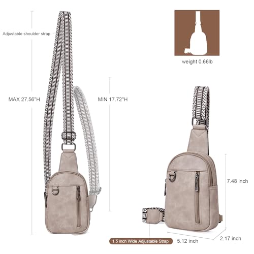 Image of cakang Womens Sling Bag Crossbody Bags for Women Vegan Leather Sling Backpack Daypack Fanny Pack Crossbody Purse Travel
