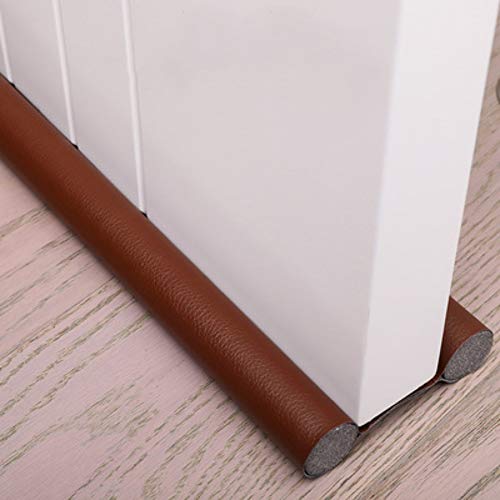 Zugluftstopper 95 cm,doppelseitiger Dichtungsstreifen für unter Tür Fenster Geräuschblocker, waschbar für Innentüren und Fenster,um Zugluft zu stoppen(1, braun)