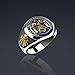 SMANXEY Ancient Free Accepted Scottish Rite Masonic Ring for Men, Titanium Steel Two-Tone AASR Freemason Jewelry