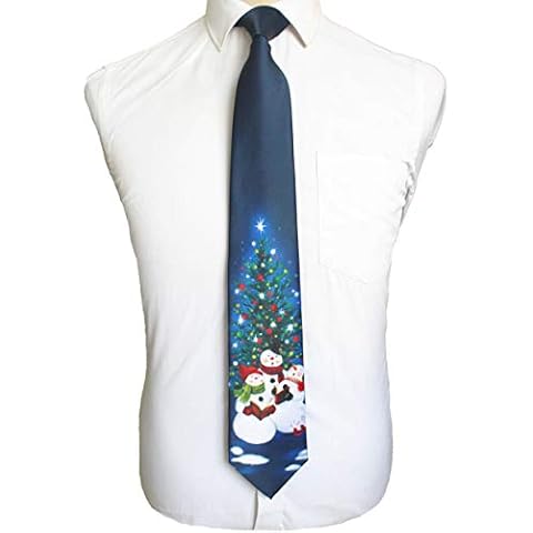 GUSLESON Christmas Ties for Men 9cm Soft Santa Snowman Necktie Festival Xmas Ties (UK0767-03) Cover