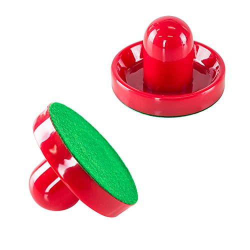 Super Z Outlet Light Weight Air Hockey Red Replacement Pucks & Slider Pusher Goalies For Game Tables, Equipment, Accessories (2 Striker, 4 Puck Pack) #TOP2