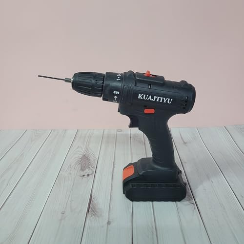 KUAJTIYU Electric hand-held drills – Cordless Power Drill Driver, Rechargeable Electric Drill with Variable Speed