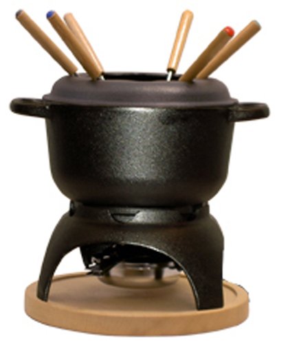 Ronneby Bruk 148090 20 x 20 x 38 cm Gusseisen Fondue-Set, schwarz