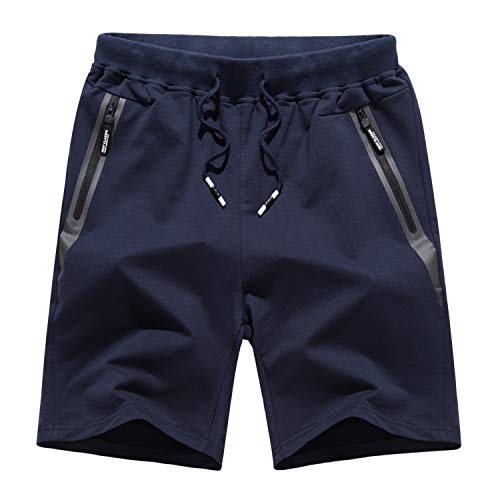 Crysully Men Basketball Track Gym Workout Soccer Volleyball Baseball Athleticyoga Shorts Blue #TOP1