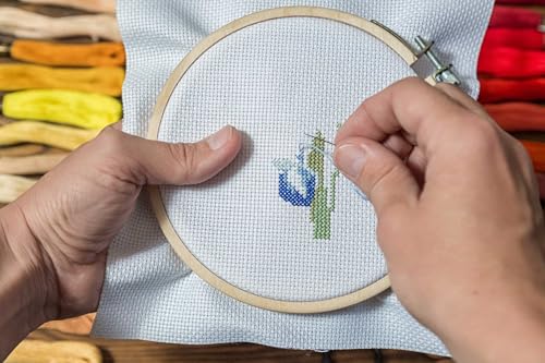 Image of Aida Cloth 18 Count Cross Stitch Fabric,19x28inch (18CT, White)