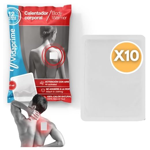 Vidaprime Pack x10 Parches de Calor para la Espalda Cuello y Hombros CALOR CALMANTE PROFUNDO - Parches Calor Lumbar INSTANTÁNEO ADHESIVO - Parches Térmicos lumbares Dolor Muscular ALIVIO LAS 24 HORAS