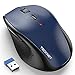 TECKNET 2.4G Wireless Mouse for Laptop, 4800 DPI Optical Computer Mice with 6 Adjustable Levels, 30 Months Long Battery Life Cordless USB Silent Mouse for Notebook, PC, Office Home Work (Blue)