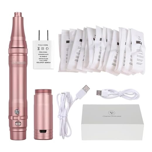 Charme Princesse Wireless Permanent Machine Makeup with 15pcs Needles Cartridges 5w Motor Tattoo Machine for Shading Eyeliner Lip Rose Golden EMK403-4