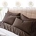 Southshore Fine Living, Inc. 21-Inch Extra Deep Pocket Queen Sheets, 6-Piece, Microfiber Sheet Set Queen Size, Oversized Flat, Deep Pocket Fitted, Brown Pillowcases, Chocolate Brown Sheets