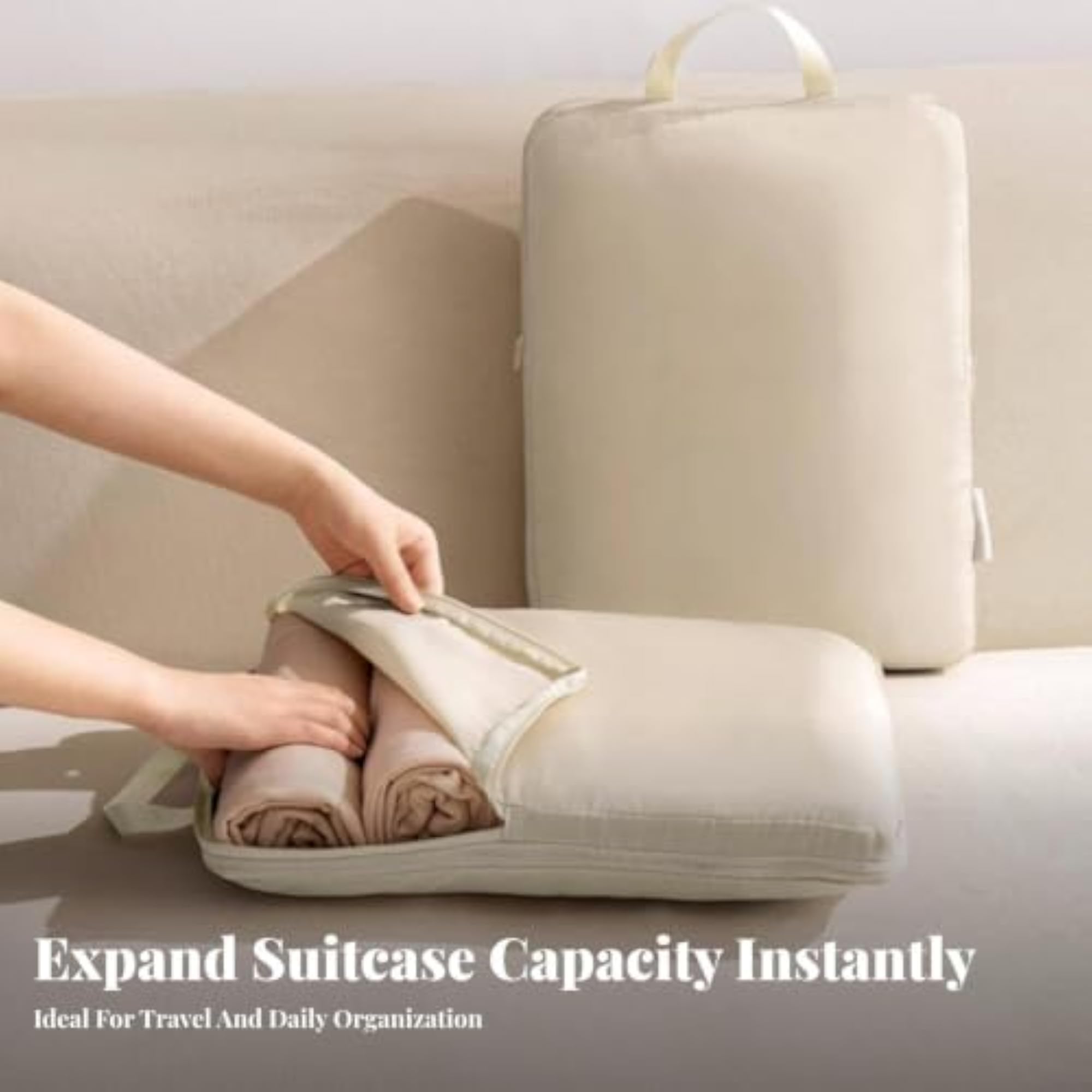 Travel Clothes Compression Packing Cube Set, Large Capacity