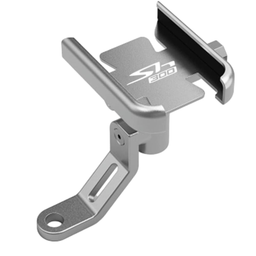 DSMBKS For H-onda SH300 SH 300 SH300I SH 300I Accessories Motorcycle Handlebar Mobile Phone Holder GPS Stand BracketMirror holder Silver-Mirror holder Silver